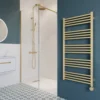 Crosswater MPRO Electric Brushed Brass Heated Towel Rail - 1380 X 480mm