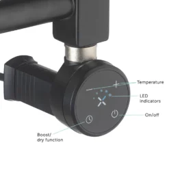 Crosswater MPRO Electric Matt White Heated Towel Rail - 1380 X 480mm -Vado Shop crosswater mpro electric control dial