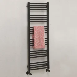 Crosswater MPRO Matt Black Heated Towel Rail - 1380 X 480mm