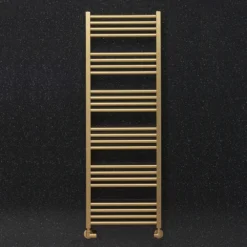 Crosswater MPRO Brushed Brass Heated Towel Rail - 1380 X 480mm 12 Crosswater MPRO Brushed Brass Heated Towel Rail - 1380 X 480mm -Vado Shop crosswater mpro towel warmer brass 1380 lifestyle
