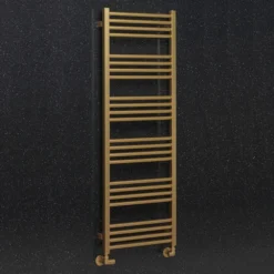Crosswater MPRO Brushed Brass Heated Towel Rail - 1380 X 480mm 13 Crosswater MPRO Brushed Brass Heated Towel Rail - 1380 X 480mm -Vado Shop crosswater mpro towel warmer brass 1380 lifestyle2