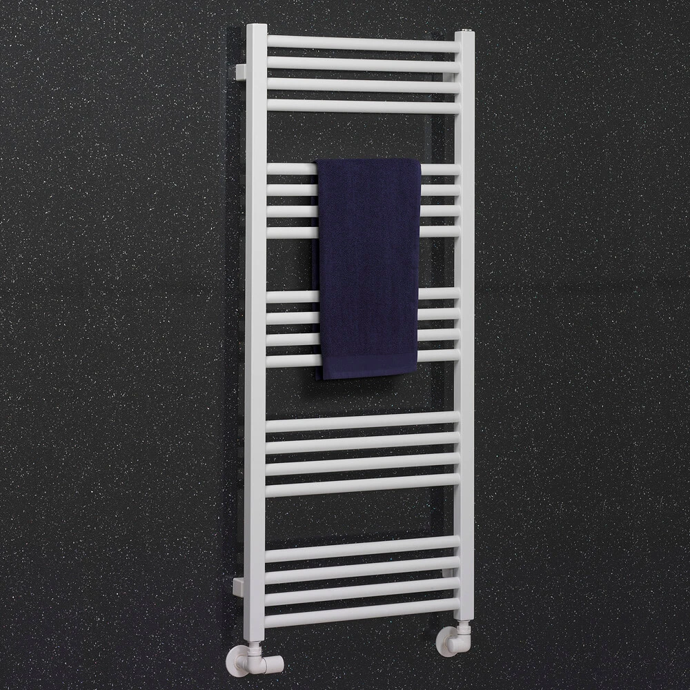 Crosswater MPRO Matt White Heated Towel Rail - 1140 X 480mm 1 Crosswater MPRO Matt White Heated Towel Rail - 1140 X 480mm