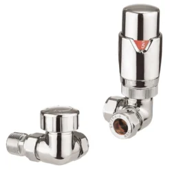 Crosswater Pier Thermostatic Corner Radiator Valves