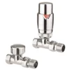 Crosswater Pier Thermostatic Straight Radiator Valves