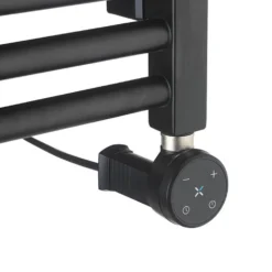 Crosswater MPRO Electric Matt Black Heated Towel Rail - 1380 X 480mm 12 Crosswater MPRO Electric Matt Black Heated Towel Rail - 1380 X 480mm -Vado Shop crosswater thermostat cover leds off cutout