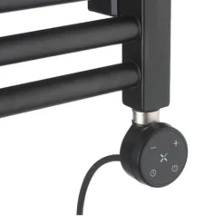Crosswater MPRO Electric Matt Black Heated Towel Rail - 1380 X 480mm 13 Crosswater MPRO Electric Matt Black Heated Towel Rail - 1380 X 480mm -Vado Shop crosswater thermostat leds off cutout