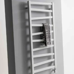 Crosswater Wedge Soft White Matte Designer Towel Radiator - 1096mm X 500mm | 1385 BTU