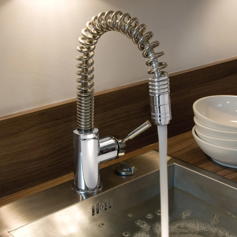 Vado Eli Single Lever Monobloc Spring Mixer With Pull Out Spout 1 Vado Eli Single Lever Monobloc Spring Mixer With Pull Out Spout