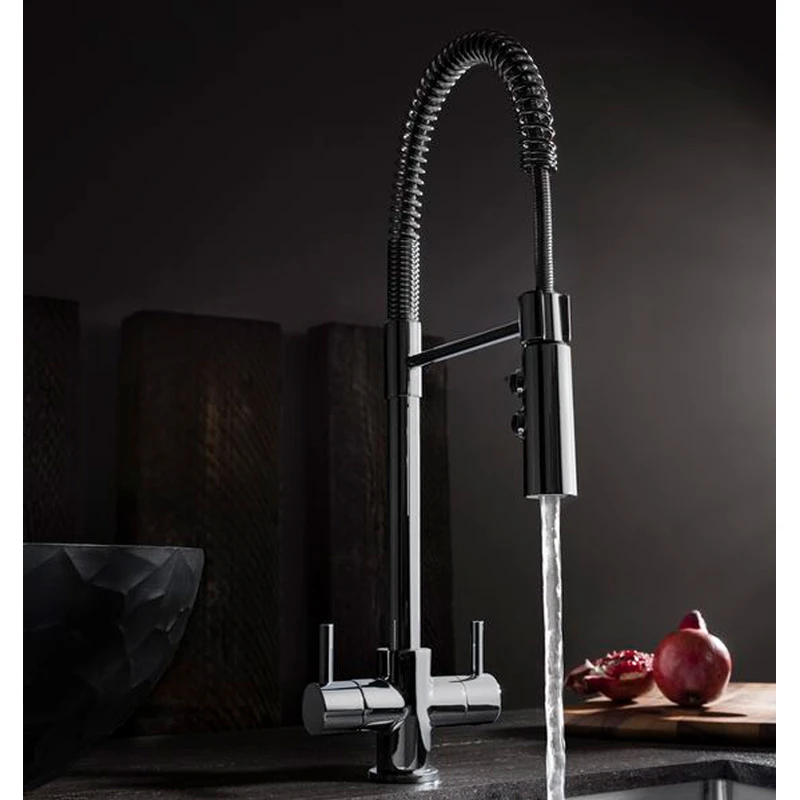 Crosswater Cucina Cook Dual Control Mono Kitchen Mixer With Flexi Spray - Chrome 1 Crosswater Cucina Cook Dual Control Mono Kitchen Mixer With Flexi Spray - Chrome