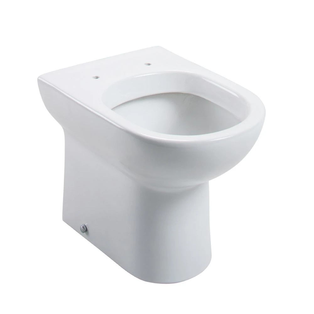 Vellamo Modern D-Shaped Back To Wall Toilet With Soft Close Seat 2 Vellamo Modern D-Shaped Back To Wall Toilet With Soft Close Seat - Image 2
