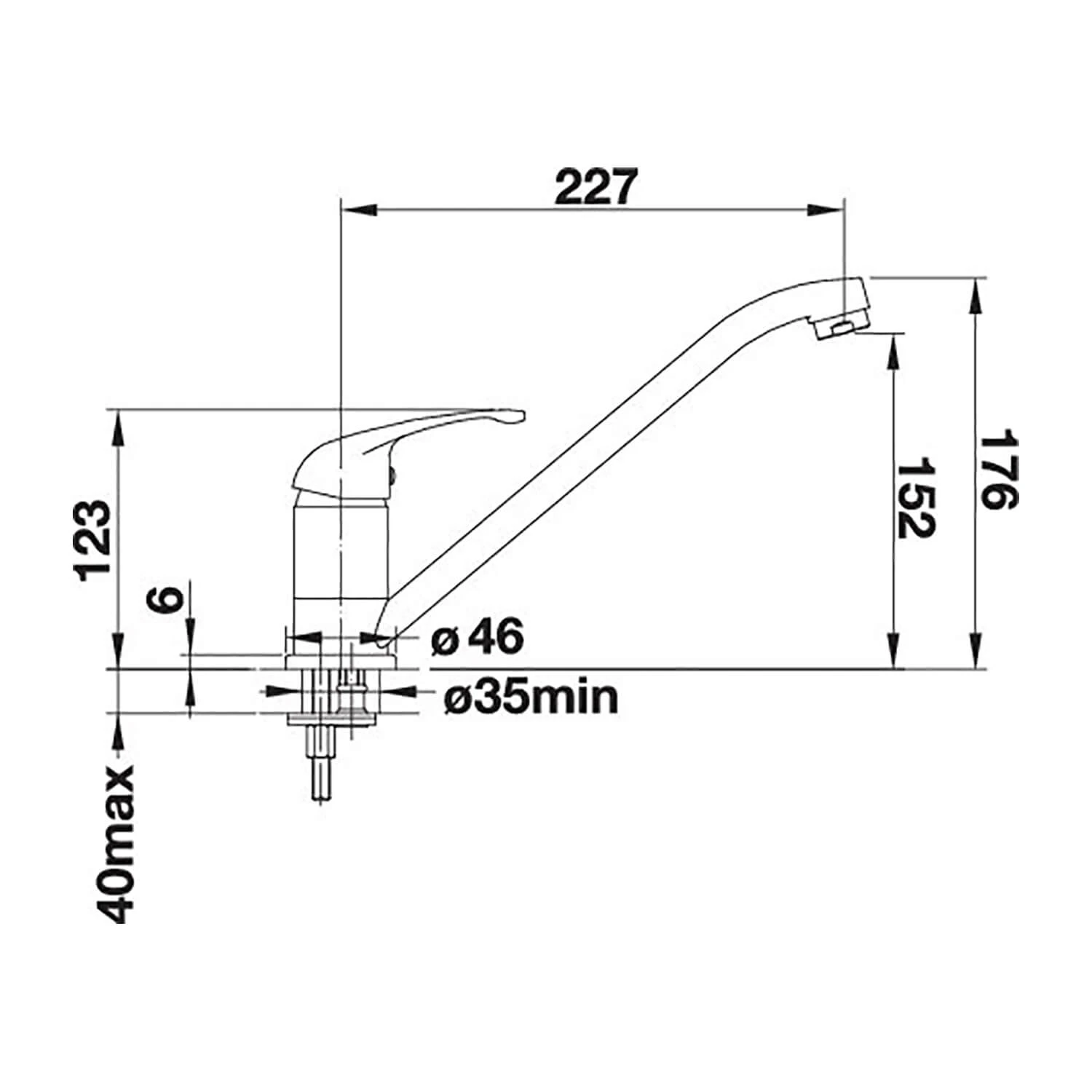 Blanco Daras Eco Flow 6L WRAS Approved Single Lever Chrome Mono Kitchen Mixer Tap 3 Blanco Daras Eco Flow 6L WRAS Approved Single Lever Chrome Mono Kitchen Mixer Tap - Image 3