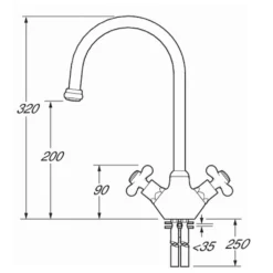 Deva Venetian Mono Sink Mixer - Chrome -Vado Shop devavenetian sme057 tech