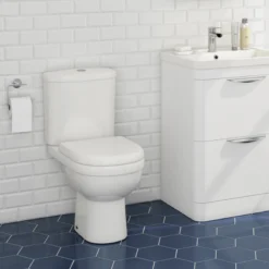 Vellamo Connect Close Coupled Toilet & Soft Close Seat -Vado Shop dove toilet hero 5617
