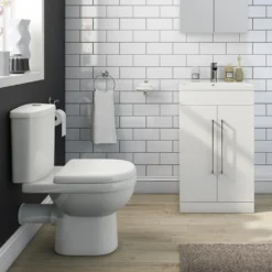 Vellamo Connect Close Coupled Toilet & Soft Close Seat -Vado Shop dove toilet hero 616 2