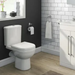 Vellamo Connect Close Coupled Toilet & Soft Close Seat -Vado Shop dove toilet hero 616 3