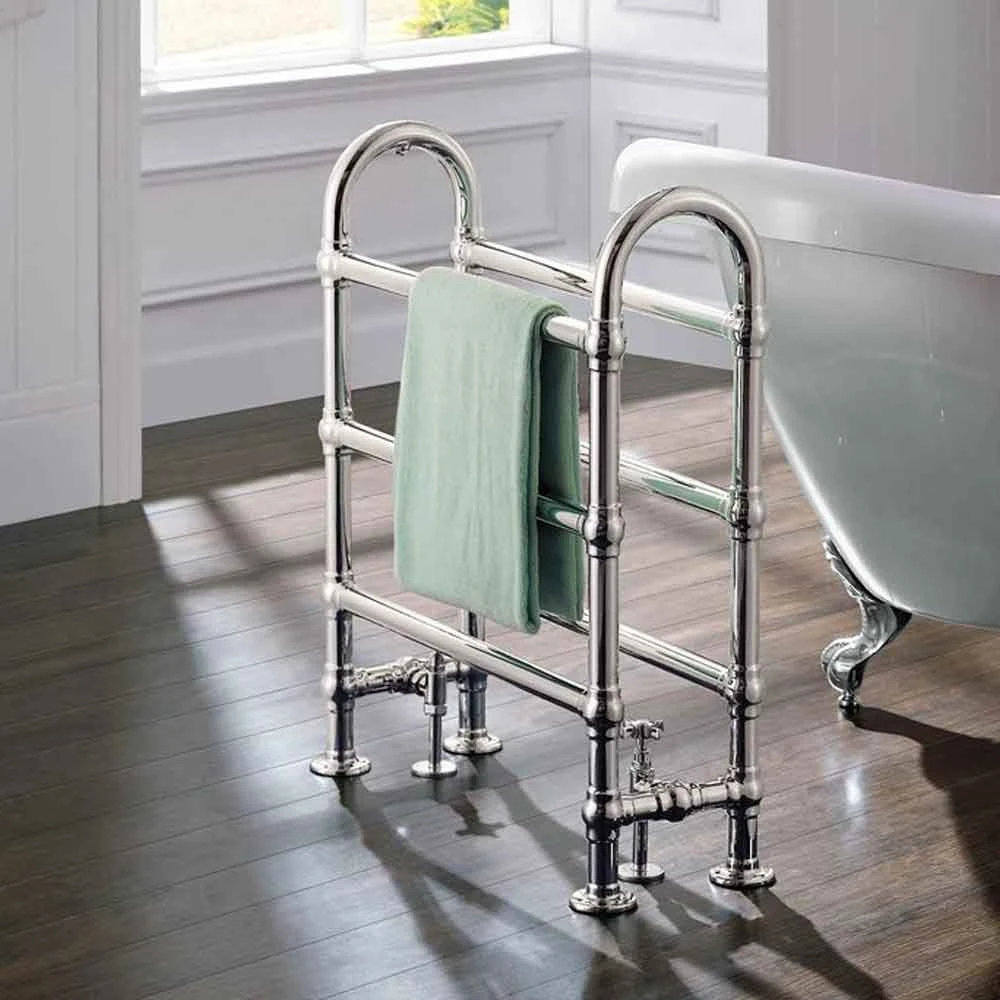 DQ Heating Hilborough Luxury Traditional Heated Towel Rail Radiator - Chrome - 1028 X 837mm 3 DQ Heating Hilborough Luxury Traditional Heated Towel Rail Radiator - Chrome - 1028 X 837mm - Image 3