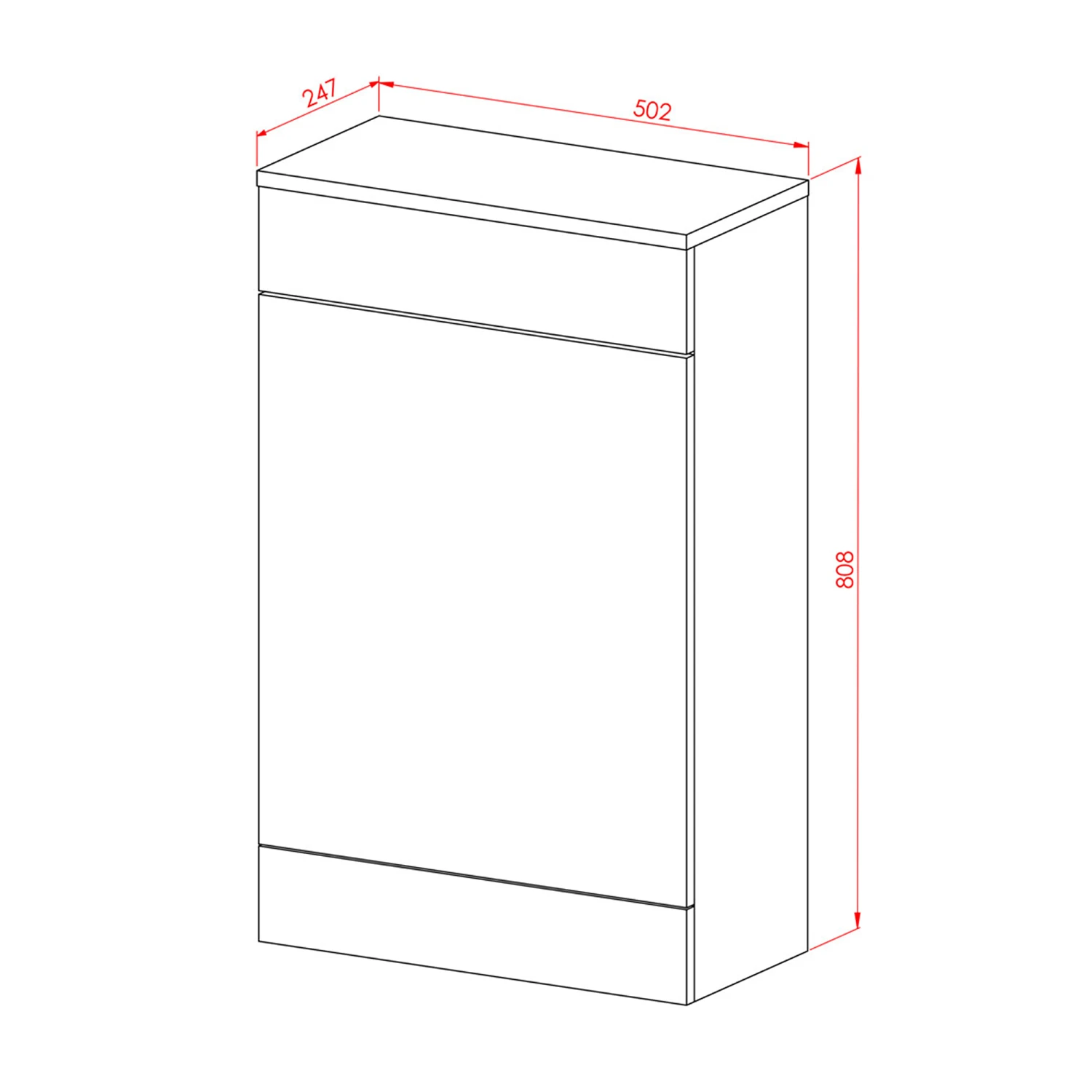 Dylan 500mm Back To Wall Toilet Unit - Green 4 Dylan 500mm Back To Wall Toilet Unit - Green - Image 4