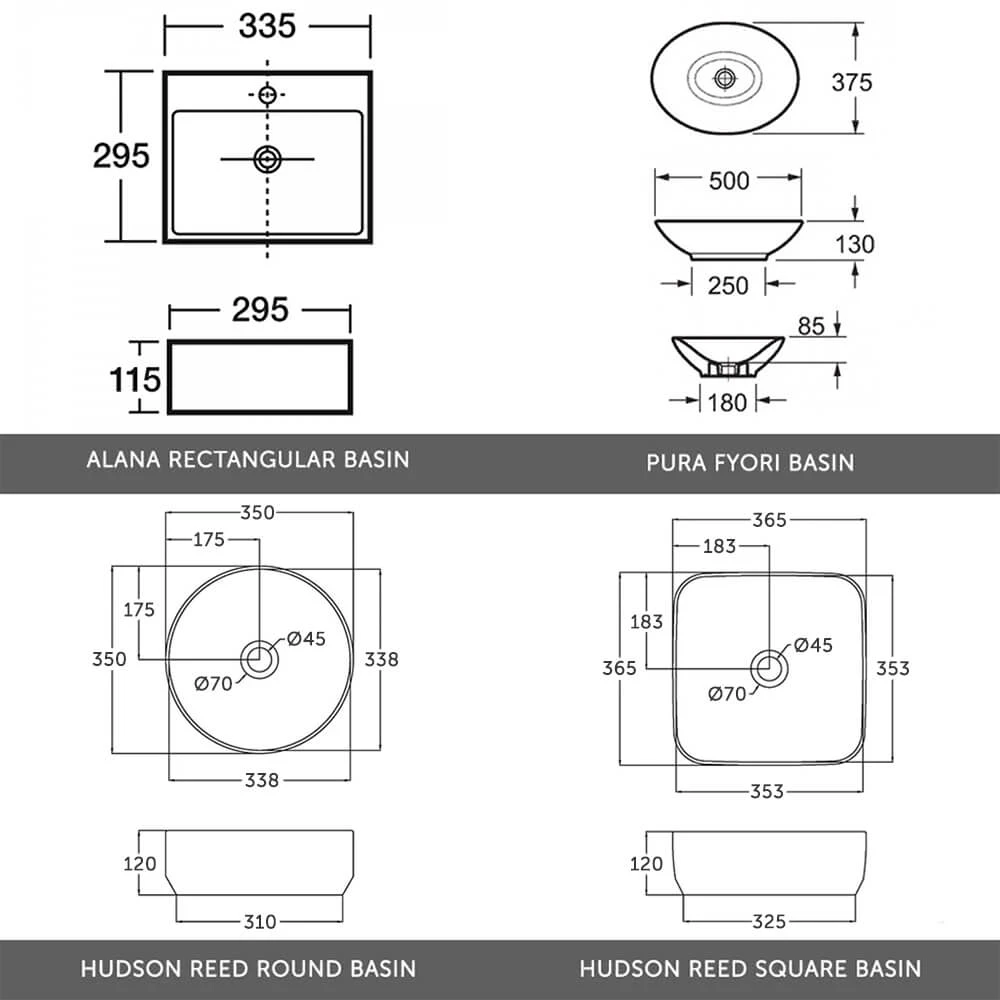 Emily 500mm Wall Mounted Natural Oak 2 Drawer Unit And Hudson Reed Round Countertop Basin 12 Emily 500mm Wall Mounted Natural Oak 2 Drawer Unit And Hudson Reed Round Countertop Basin - Image 12