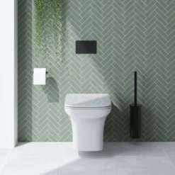 Emily Rimless Compact Wall Hung Toilet & Slimline Soft Close Seat 8 Emily Rimless Compact Wall Hung Toilet & Slimline Soft Close Seat -Vado Shop drench emily rimless compact wall hung slimline seat lifestyle 2 scaled