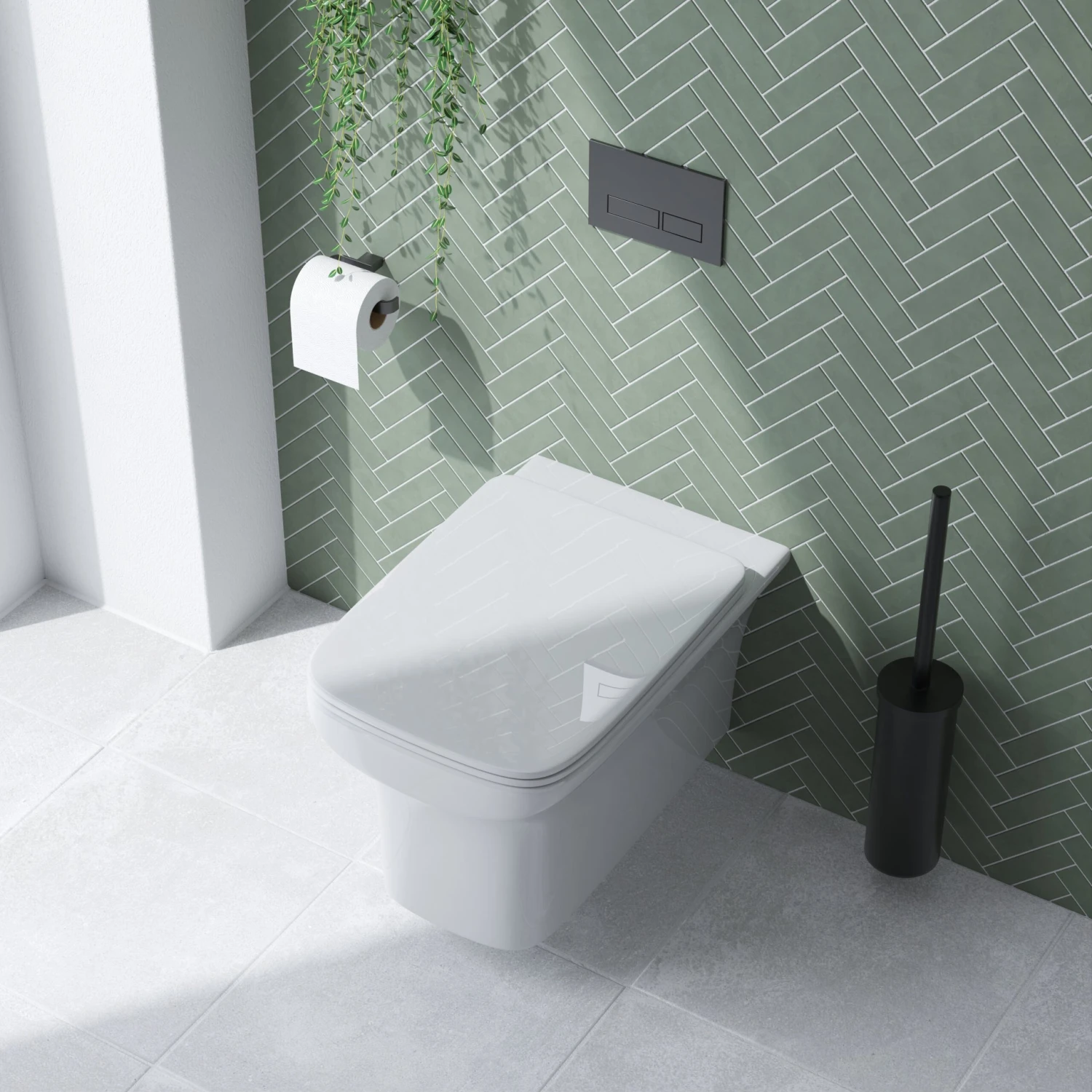 Emily Rimless Compact Wall Hung Toilet & Slimline Soft Close Seat 2 Emily Rimless Compact Wall Hung Toilet & Slimline Soft Close Seat - Image 2