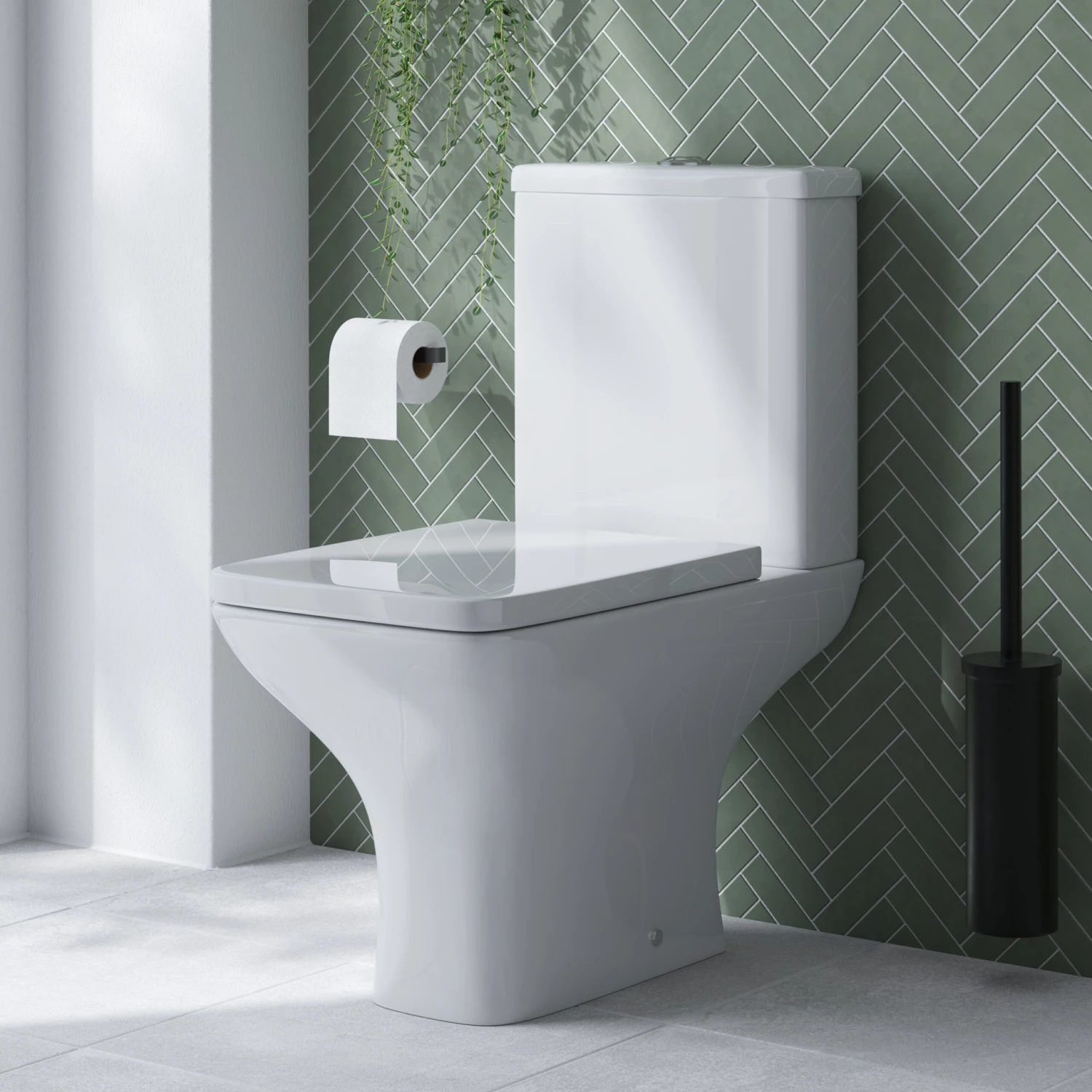 Emily Rimless Modern Toilet & Slim Soft Close Seat 1 Emily Rimless Modern Toilet & Slim Soft Close Seat