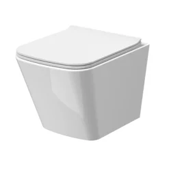 Emily Rimless Short Projection Wall Hung Toilet & Slimline Soft Close Seat -Vado Shop drench emily rimless wall hung toilet slim seat cutout update