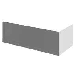 Emily 1700mm Bath Front Panel - Gloss White -Vado Shop drench emily straight front bath panel gloss grey cutout 1