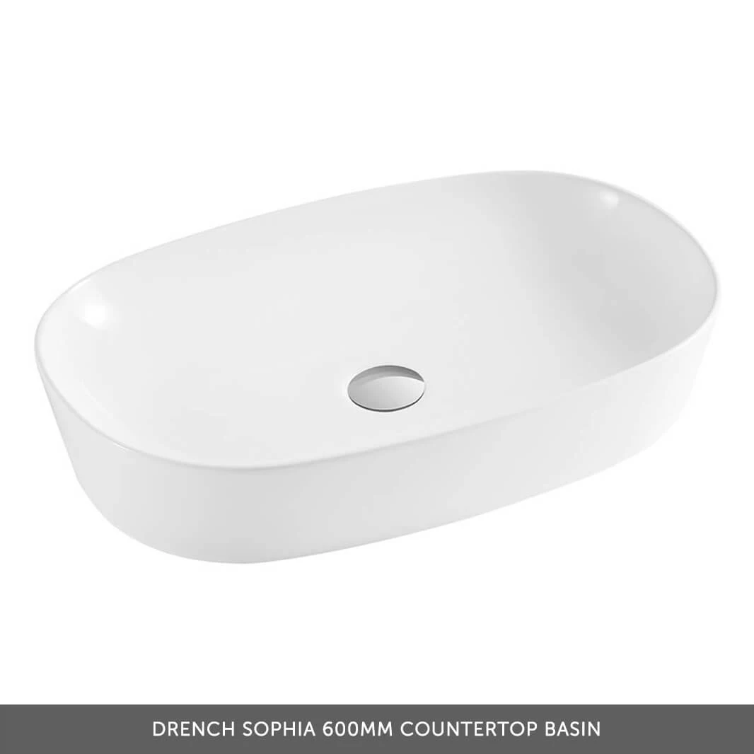 Harbour Clarity 900mm Floorstanding Vanity Unit & Countertop - Indigo Blue - Drench Sophia 600mm Basin 4 Harbour Clarity 900mm Floorstanding Vanity Unit & Countertop - Indigo Blue - Drench Sophia 600mm Basin - Image 4