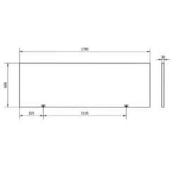 Vado Shop -Vado Shop drench tileable bath front panel up to 1800mm tech