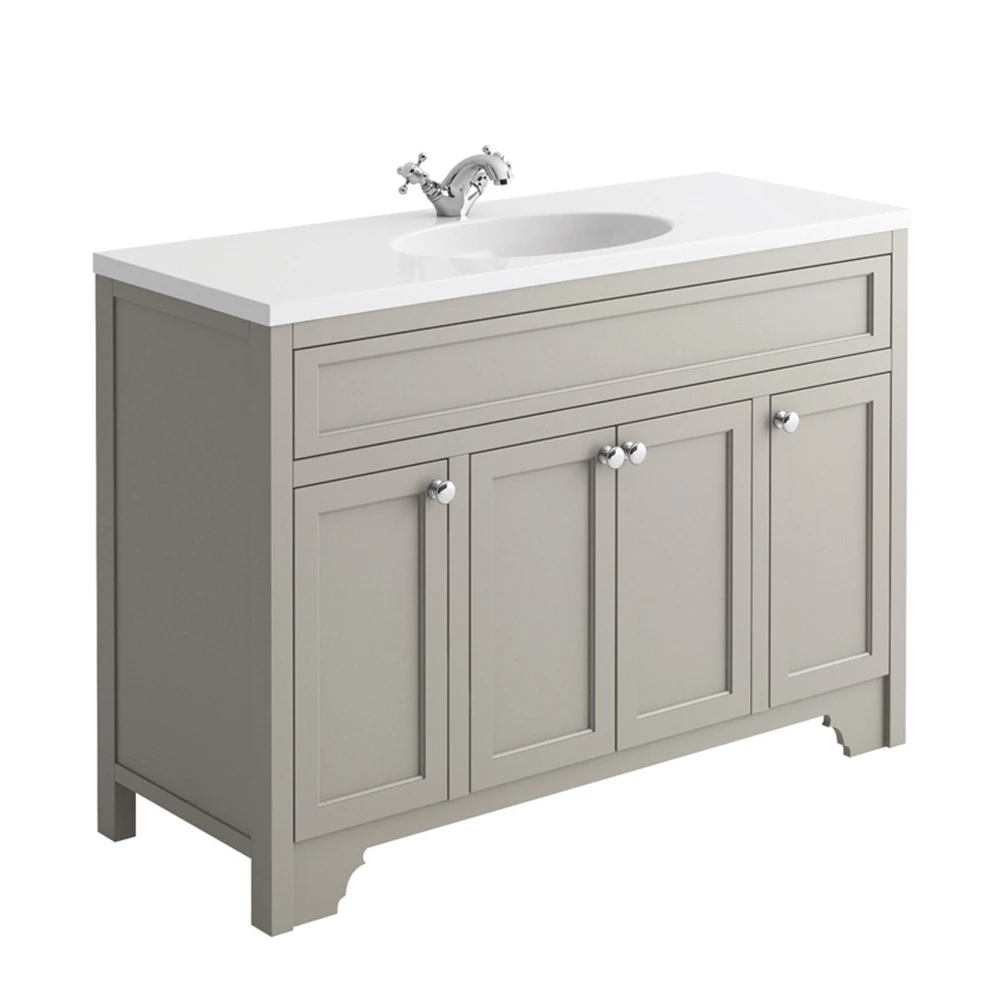 Butler & Rose Beatrice 1200mm Floorstanding Single Basin Vanity Unit - Spa Grey 2 Butler & Rose Beatrice 1200mm Floorstanding Single Basin Vanity Unit - Spa Grey - Image 2