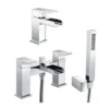 Vellamo Reve Waterfall Basin Mixer & Waterfall Bath Shower Mixer Value Pack