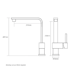 Caple Dumas Single Lever Mono Kitchen Mixer - Chrome -Vado Shop dum ch tech