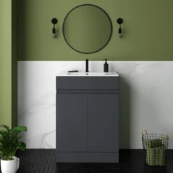 Dylan 600mm Floorstanding Vanity Unit & Basin - Blue 20 Dylan 600mm Floorstanding Vanity Unit & Basin - Blue -Vado Shop dylan anthracite 600 vanity unit lifestyle1 scaled