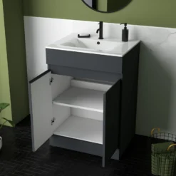 Dylan 600mm Floorstanding Vanity Unit & Basin - Blue 26 Dylan 600mm Floorstanding Vanity Unit & Basin - Blue -Vado Shop dylan anthracite 600 vanity unit lifestyle3 scaled