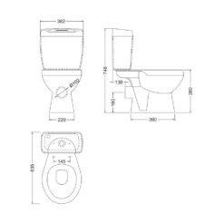 Emma Close Coupled Toilet & Seat 5 Emma Close Coupled Toilet & Seat -Vado Shop ea close coupled toilet seat 630 projection tech