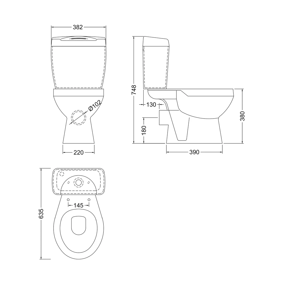 Emma Close Coupled Toilet & Seat 3 Emma Close Coupled Toilet & Seat - Image 3