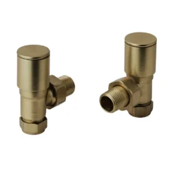 EliteHeat Angled Radiator Valves (Pair) - Matt Black 8 EliteHeat Angled Radiator Valves (Pair) - Matt Black -Vado Shop elite heat angled radiator valves brushed brass cutout 2