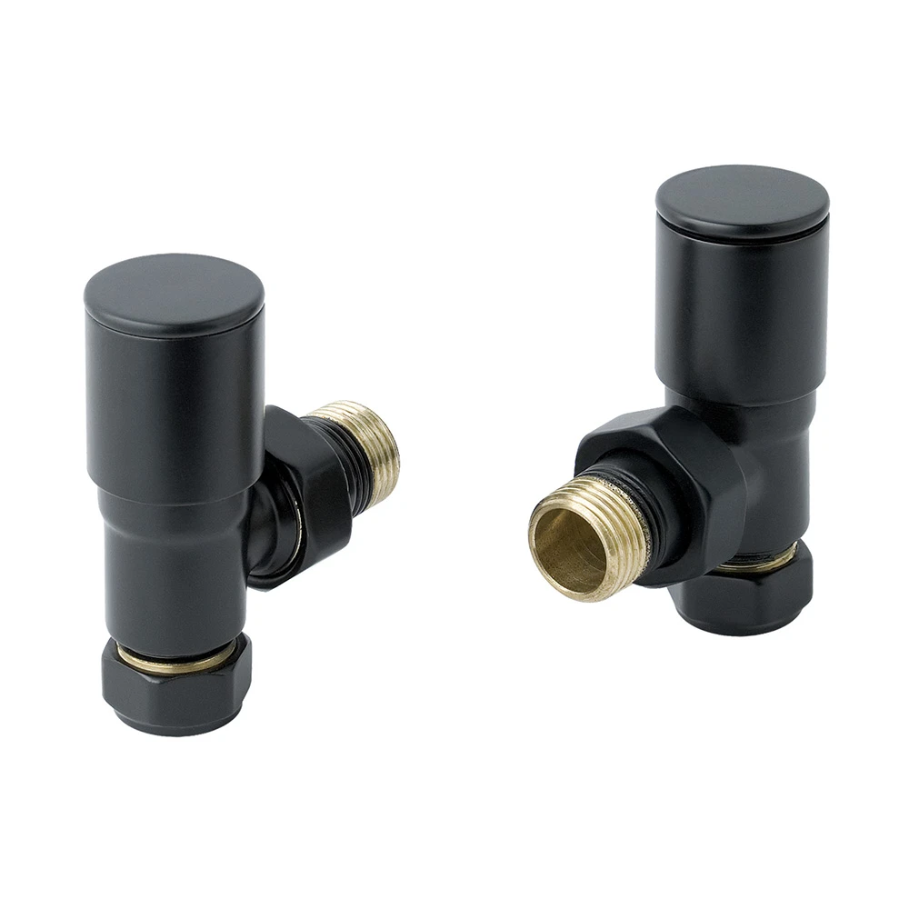 EliteHeat Angled Radiator Valves (Pair) - Matt Black 3 EliteHeat Angled Radiator Valves (Pair) - Matt Black - Image 3
