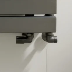 EliteHeat Corner Radiator Valves (Pair) - Brushed Brass -Vado Shop eliteheat corner radiator valves brushed black lifestyle