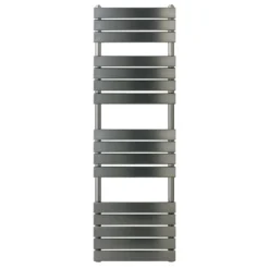 EliteHeat Steel Designer Heated Towel Rail Radiator - Brushed Black - 800 X 500mm -Vado Shop eliteheat designer heated radiator 1600 brushed black