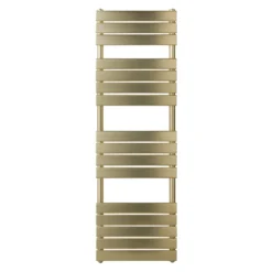 EliteHeat Steel Designer Heated Towel Rail Radiator - Brushed Brass - 1200 X 500mm -Vado Shop eliteheat designer heated radiator 1600x500mm brushed brass cutout scaled