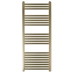 EliteHeat Steel Ladder Heated Towel Rail 25mm Bars - Brushed Brass - 800 X 500mm -Vado Shop eliteheat ladder radiator 1200 500 brushed brass