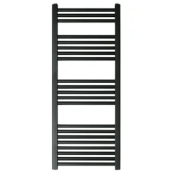 EliteHeat Steel Ladder Heated Towel Rail 25mm Bars - Matt Black - 800 X 600mm -Vado Shop eliteheat ladder radiator 1200 500 matt black