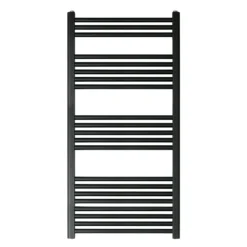 EliteHeat Steel Ladder Heated Towel Rail 25mm Bars - Matt Black - 800 X 600mm -Vado Shop eliteheat ladder radiator 1200 600 matt black