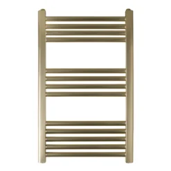 EliteHeat Steel Ladder Heated Towel Rail 25mm Bars - Brushed Brass - 800 X 500mm -Vado Shop eliteheat ladder radiator 800 500 brushed brass