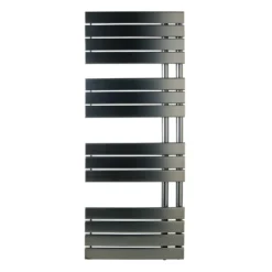 EliteHeat Steel Open-Side Heated Towel Rail - Brushed Black - 1080 X 550mm -Vado Shop eliteheat open side heated radiator 1400 brushed black