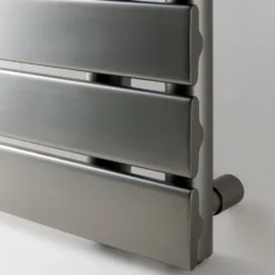 EliteHeat Steel Open-Side Heated Towel Rail - Brushed Black - 1080 X 550mm -Vado Shop eliteheat open side heated radiator brushed black detail