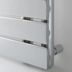 EliteHeat Steel Open-Side Heated Towel Rail - Chrome - 1080 X 550mm -Vado Shop eliteheat open side heated radiator chrome detail