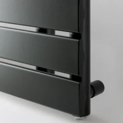 EliteHeat Steel Open-Side Heated Towel Rail - Matt Black - 1400 X 550mm -Vado Shop eliteheat open side heated radiator matt black detail