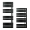 EliteHeat Steel Open-Side Heated Towel Rail - Matt Black - 1400 X 550mm